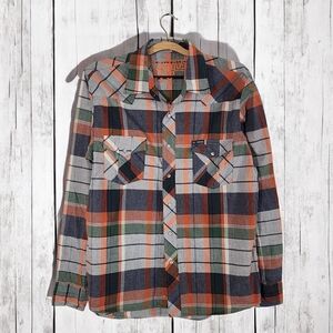 Plaid Button-Up Shirt - Multicolor